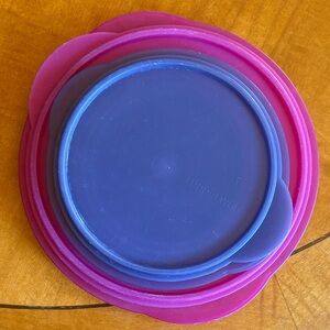 Tupperware Purple and Pink collapsible storage containers